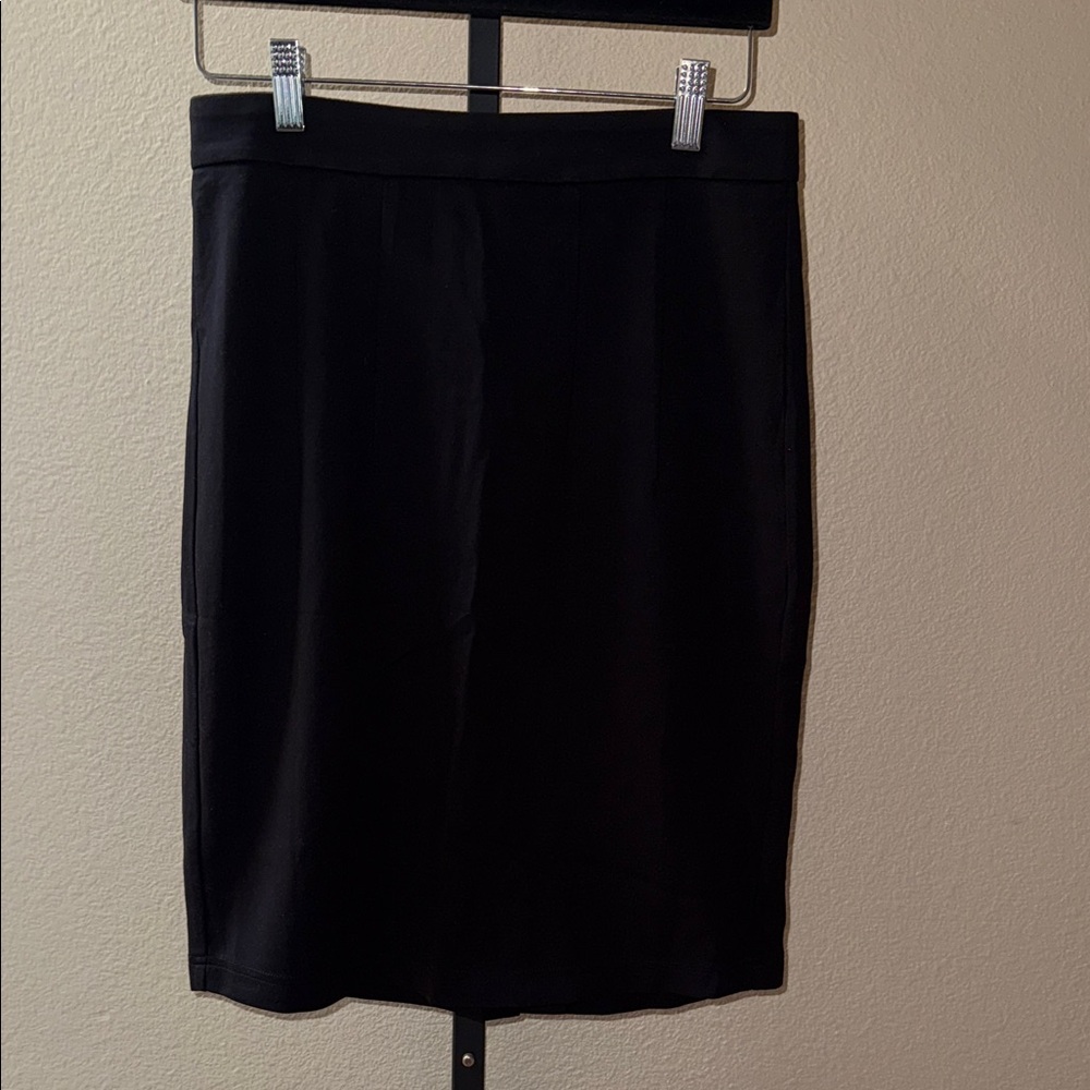 Mary Crafts Elegant Black Pencil Back Slit Knee Length Skirt Women’s Size M